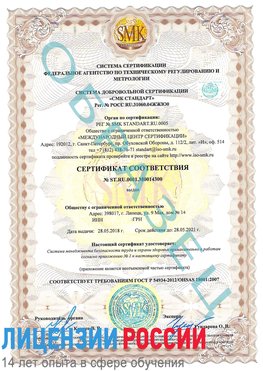 Образец сертификата соответствия Сковородино Сертификат OHSAS 18001